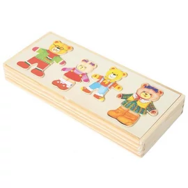 Öltöztetős macicsalád 4 tagú