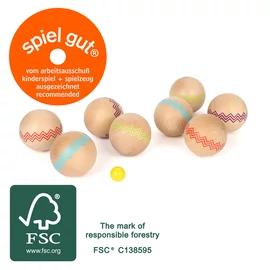 Petenque natúr fa golyós célbadobó játék