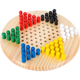 Small foot kínai sakk készlet fából, csillagdáma