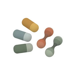 Flexa pasztell színű fa csörgő készlet