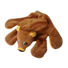 5 ujjas kesztyűbáb felnőttkézre - Barna medve