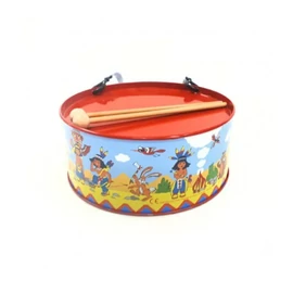 Indiános fém dob pergető dobverővel