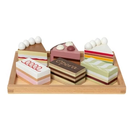 Mamamemo 85674 fa tortaszeletek és sütemények tálcán
