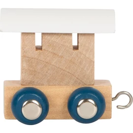 Small foot natúr fa betűvonat hófehér és kék záró vagon