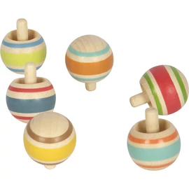 Színes fa átfordulós pörgettyű