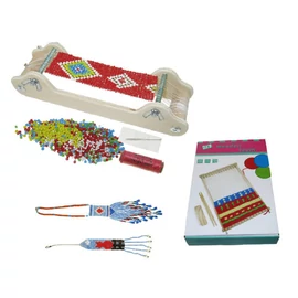 Kézműves szett fa gyöngyszövő keret