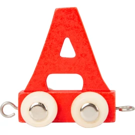 Small foot színes betűvonat fából - piros A