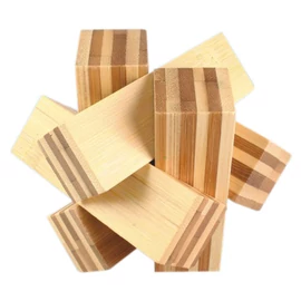 Logikai gubanc bambuszból - fa ördöglakat