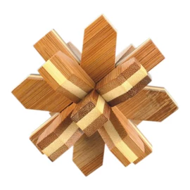 Logikai hópehely bambuszból - fa ördöglakat