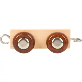 Betűvonat fából - natúr fa összekötő vagon