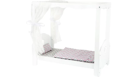 A hónap játéka: fehér, baldachinos fa játék babaágy