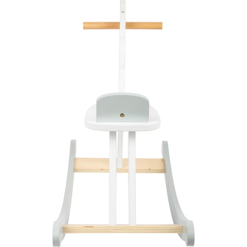 Fehér fa hintaló háttámlája