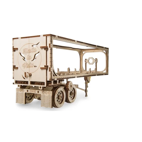 UGEARS modell - 3D kirakó - Heavy Boy truck VM-03 pótkocsi