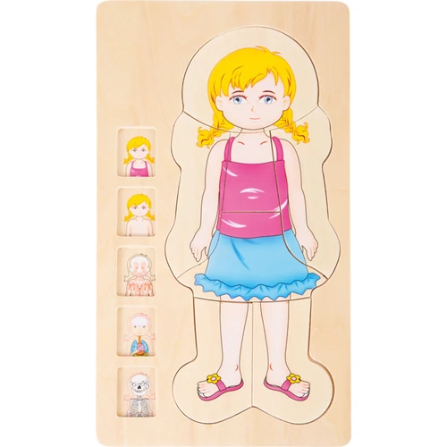 Leány testfelépítése réteges kirakó