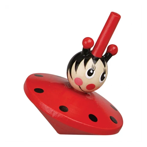 Katica figurás fa pörgettyű