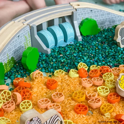 Vízeséses híd és lejtős vonatsín favonathoz