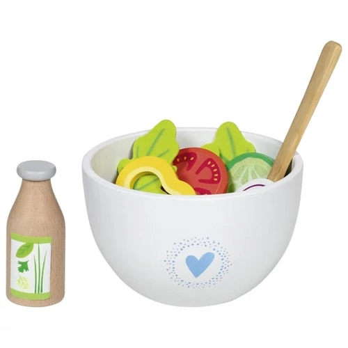 Salátás tál keverővel és öntettel - Goki