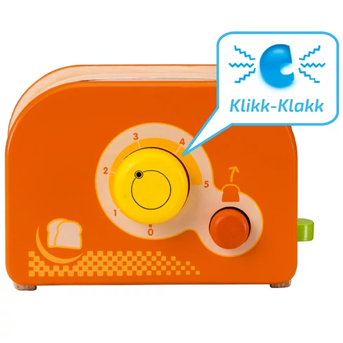 Fa játék kenyérpirító - narancssárga