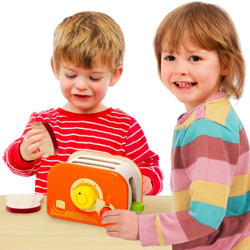 Fa játék kenyérpirító - narancssárga