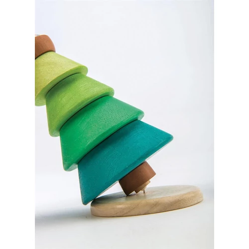 Montesszori torony fenyőfa bagollyal - Tender Leaf Toys