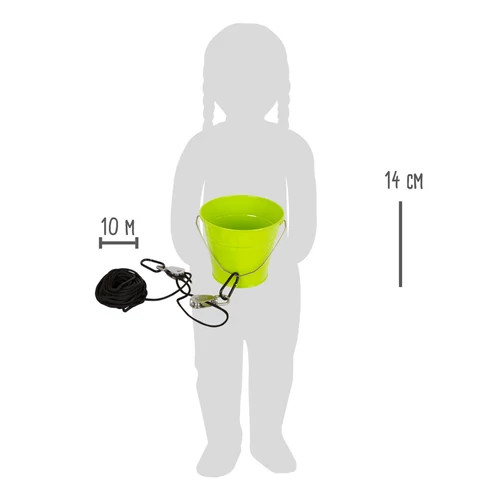 Small foot 11905 fém vödör csörlővel mérete