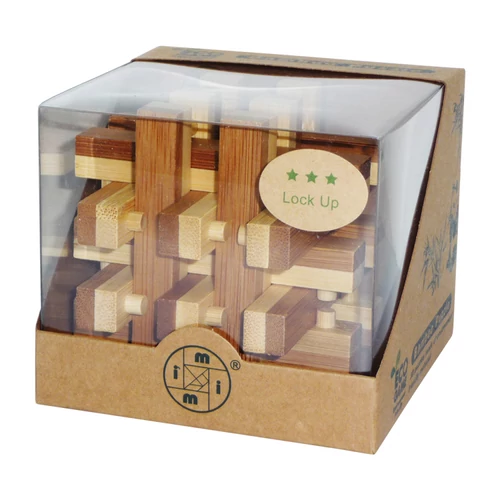 Logikai bezárt rudak bambuszból - fa ördöglakat