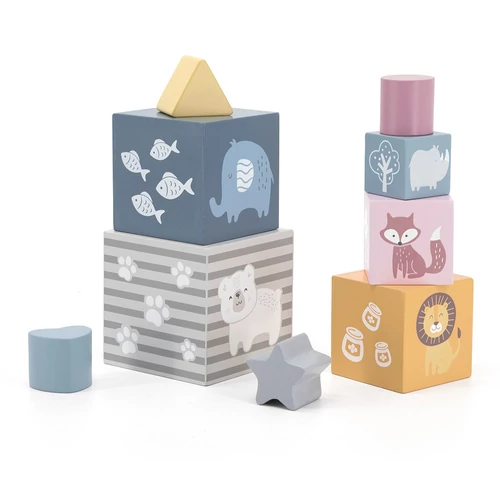 Bábel-torony - szürke, fehér