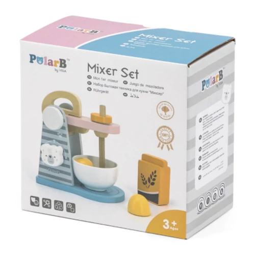 VIGA Toys Fa játék mixergép szürke, fehér