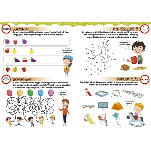 Játékos foglalkoztató matricákkal