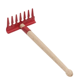 Fém gereblye - 20 cm-es, piros