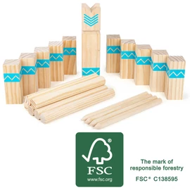 Small foot Kubb - Viking sakk nagyméretű, kék színű