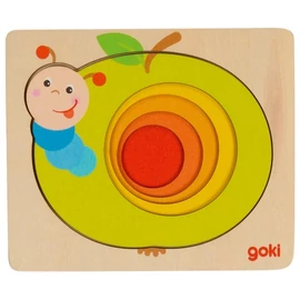 Kukac az almában emeletes fa kirakó - goki 57403