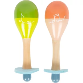 Színes, dupla rumbatök Groovy beats, maracas fa játék hangszer