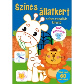 Színes állatkert - kifestő és matricás könyv egyben mondókákkal