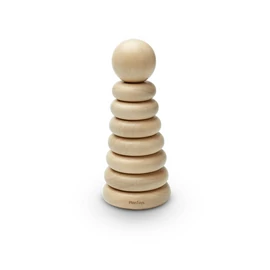 Plantoys natúr fa gyűrűs montessori torony