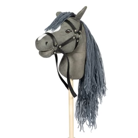 By Astrup szürke szőrű, nyitott szájú SKY hobby horse
