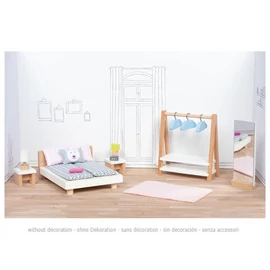 Goki fa 51468 modern babaház bútor szett hálószoba bútor