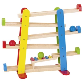 Goki 53825 színes fa golyópálya xilofonnal