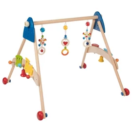 Goki Baby-Gym mozdonyos babatornázó fából és járássegítő