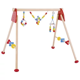 Goki Baby-Gym szivárvány babatornázó fából