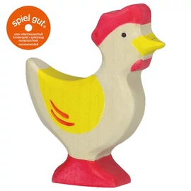 Holztiger 80018 fa figura sárga szárnyú álló tyúk