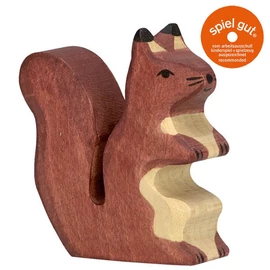 Holztiger fa figura mókus, barna