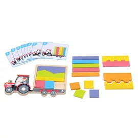Traktor formájú geometriai képkirakó