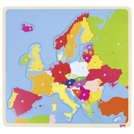 Európa puzzle fából