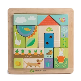 Mozaik kirakó kocka - kertépítő, Tender Leaf Toys