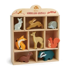 Tender Leaf Toys - Erdei állatok készlet - polccal