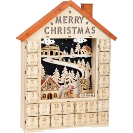Merry Christmas fa adventi naptár fiókokkal
