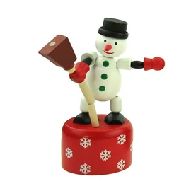 Nyomogatós figura - táncoló hóember