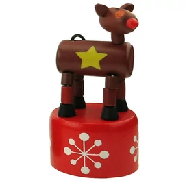 Nyomogatós figura - táncoló rénszarvas