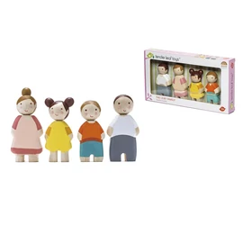 Fa babacsalád, faragott, festett fa babák - Tender Leaf Toys